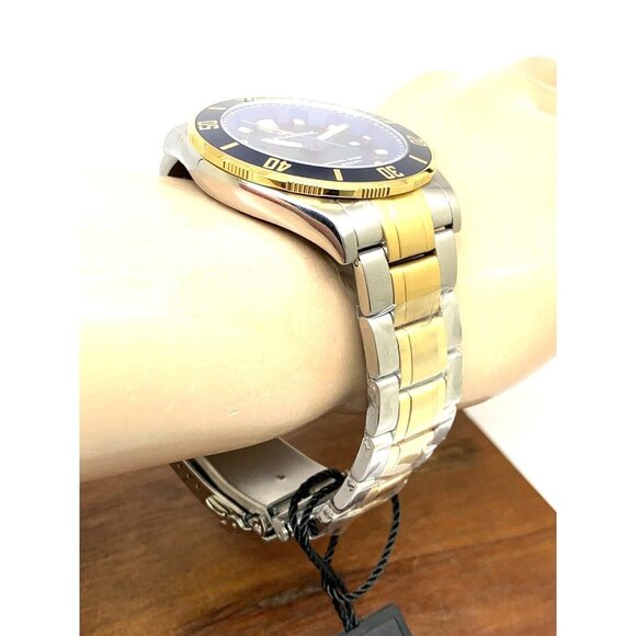 Alexander Men's Watch A501B Swiss Quartz Diver Blue Dial Two Tone Steel 42mm - Picture 13 of 15